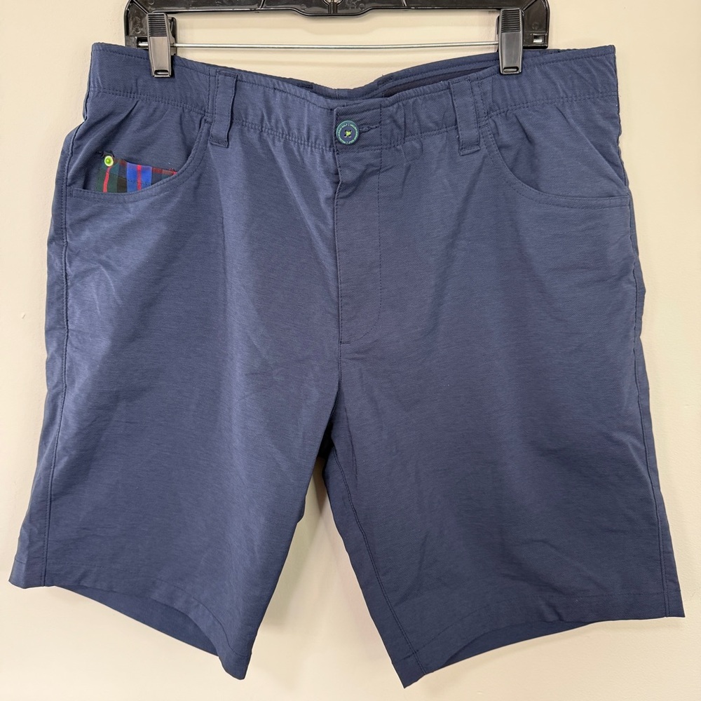 William Murray Classic Shorts Mens 36 Straight Fit 10" Inseam Navy Blue Golf